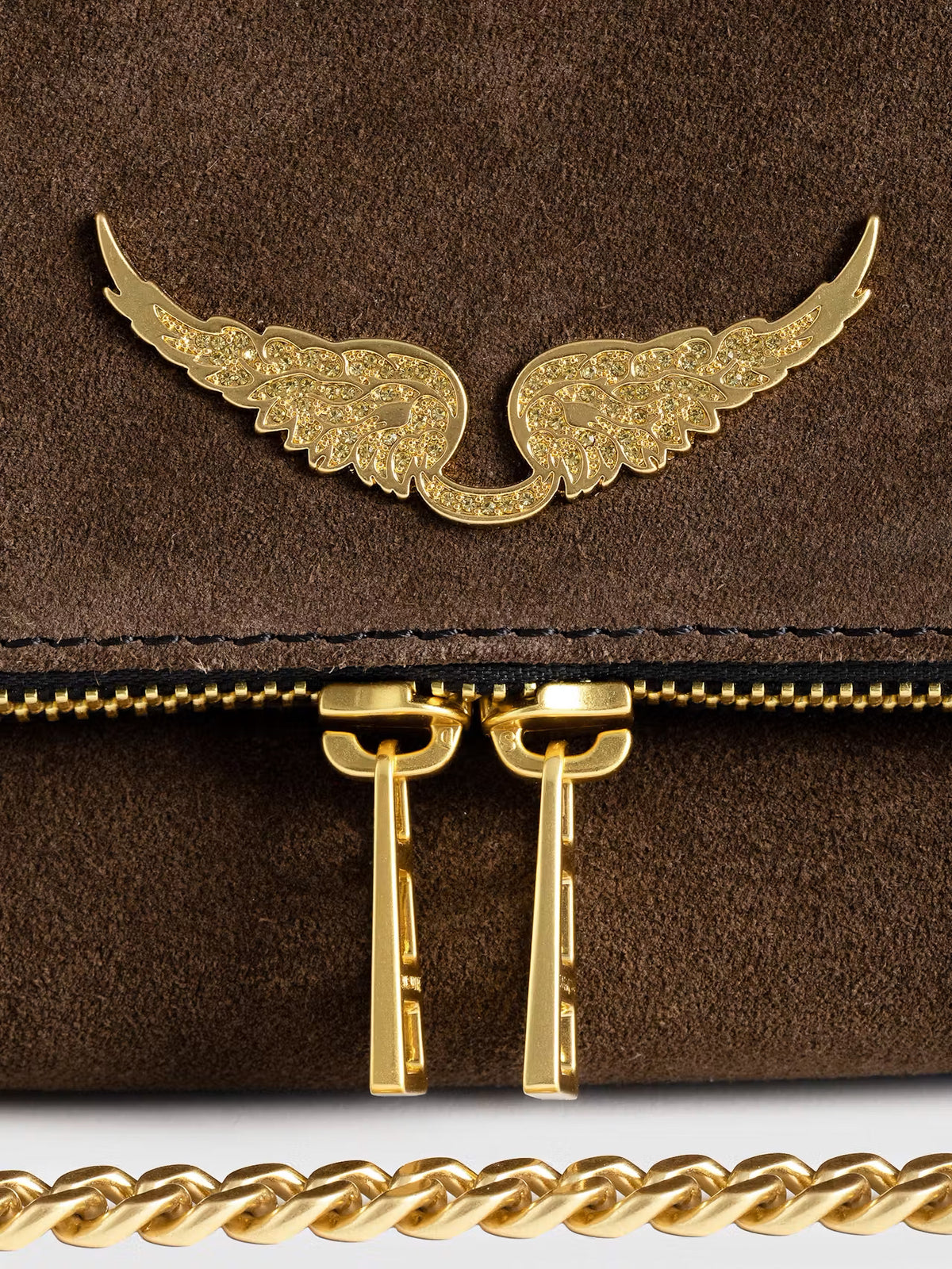 Bolso bandolera Rocky II de ante Wood 214 de Zadig&Voltaire