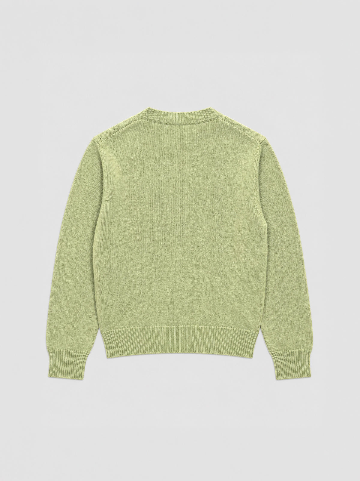 Jersey Anna de A.P.C. en Anise Green de lana con corte boxy y cuello redondo