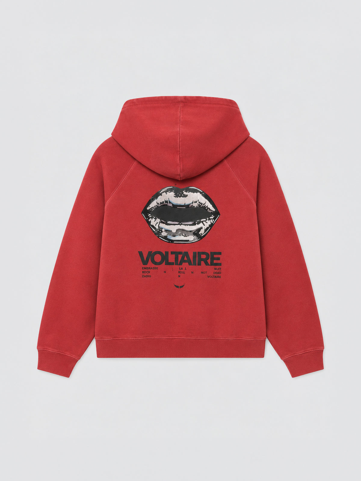 Sudadera Georgy Mo Tour Lips Strass Zadig&Voltaire en Cherry