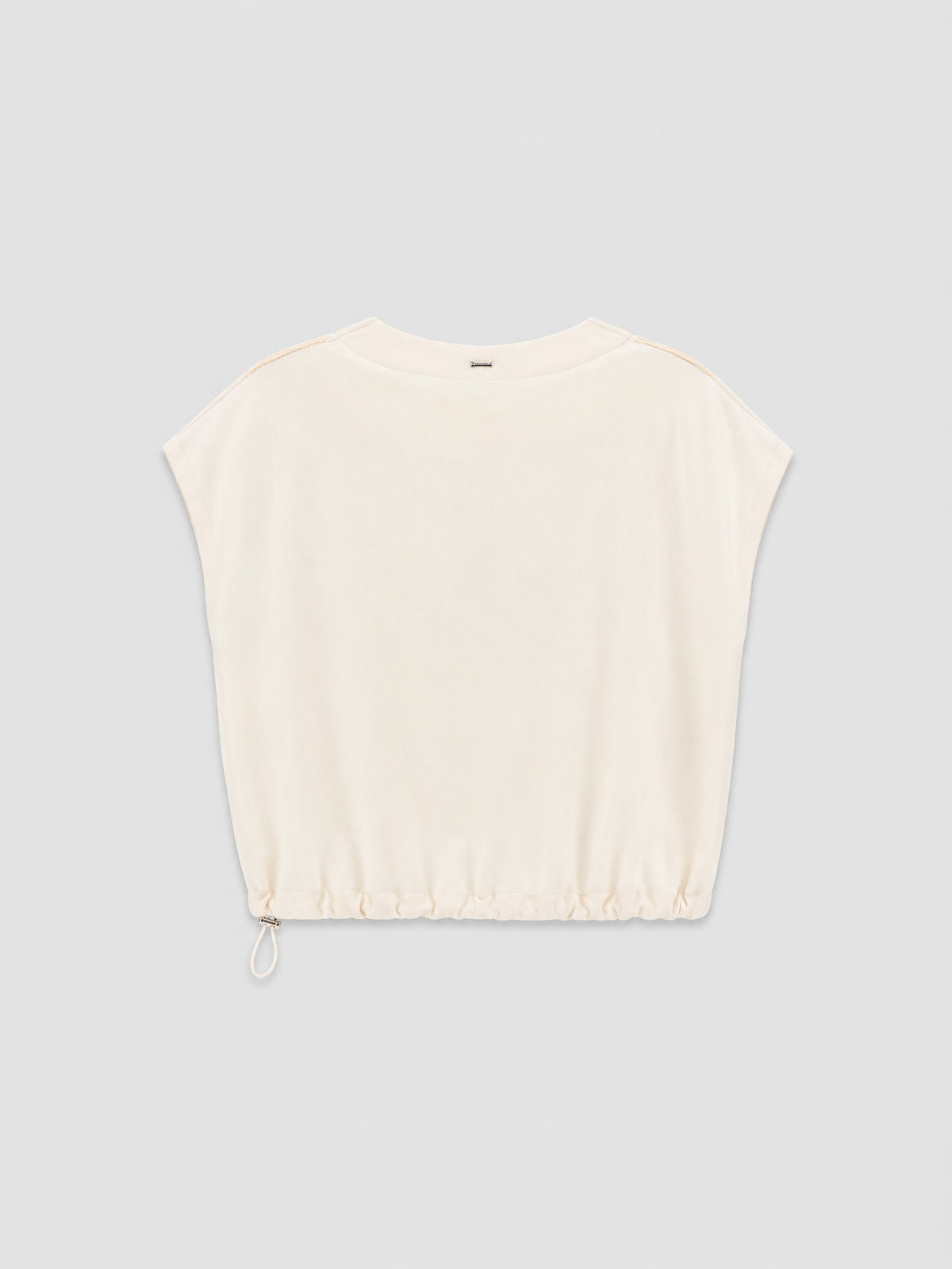 Top efecto franela Herno en color MILK para mujer