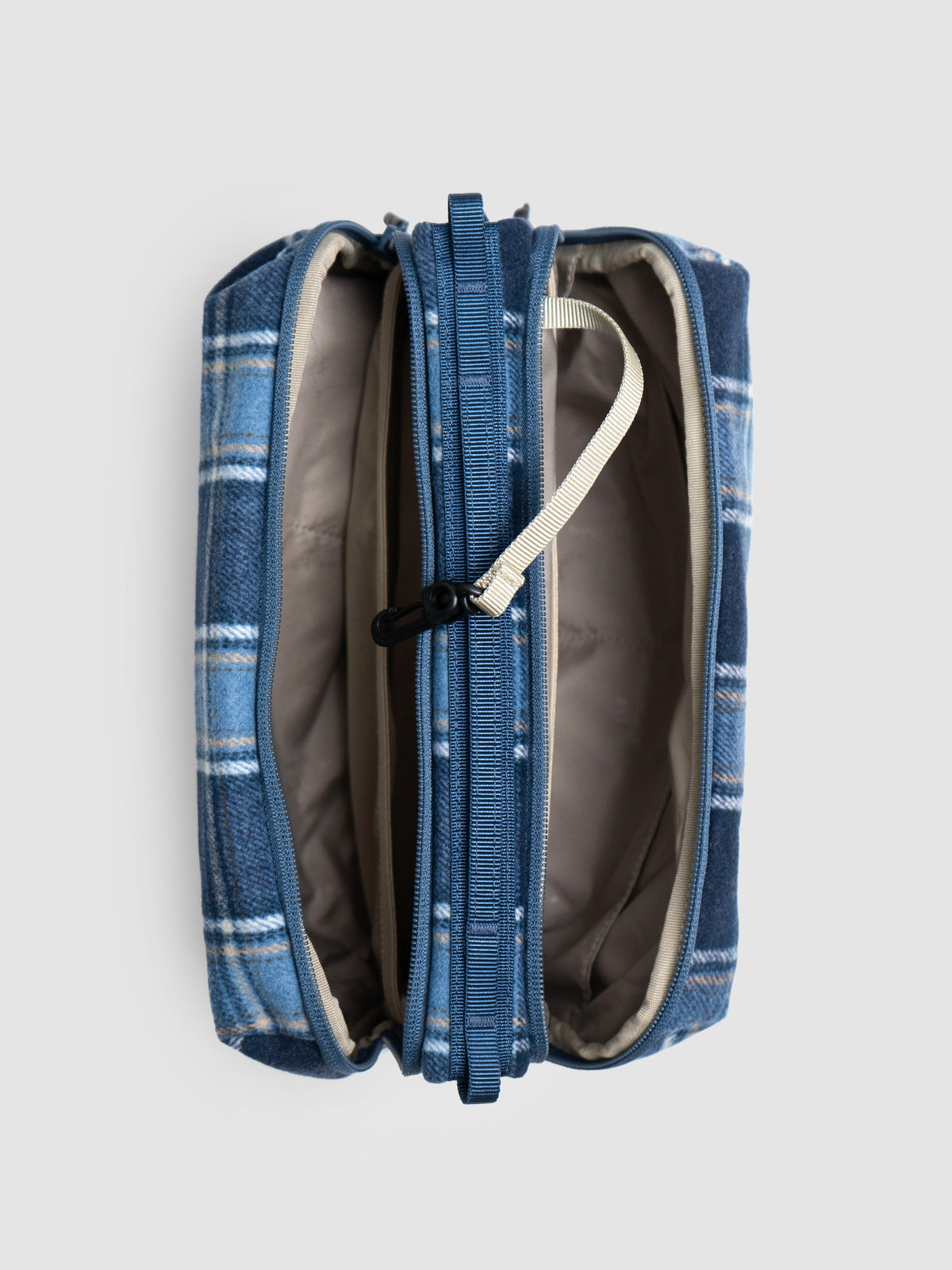 Bolso Topologie Bottle Sacoche Large en Blue Check / Check Wool