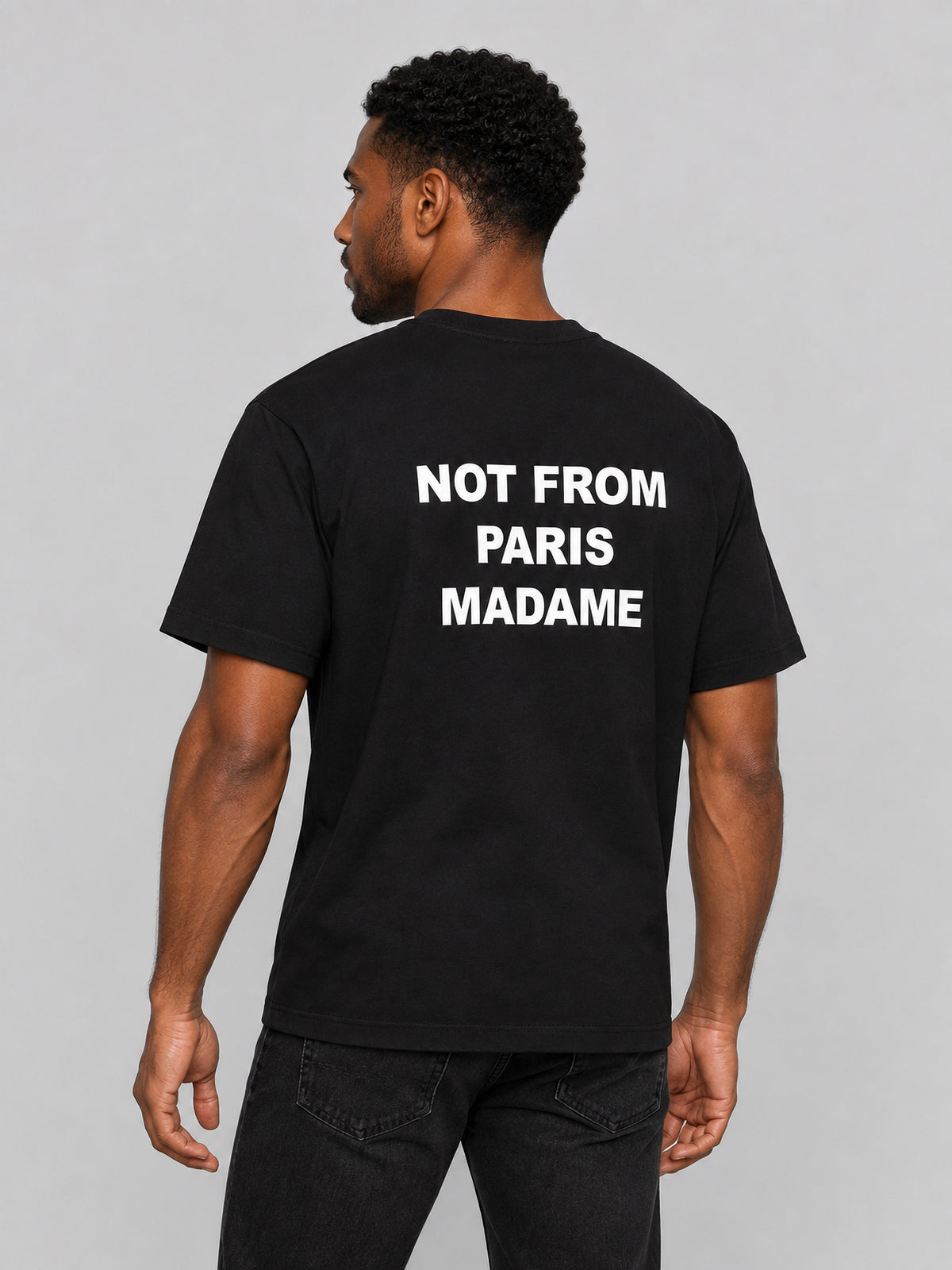 Camiseta Le T-Shirt Slogan de Drôle de Monsieur en Black