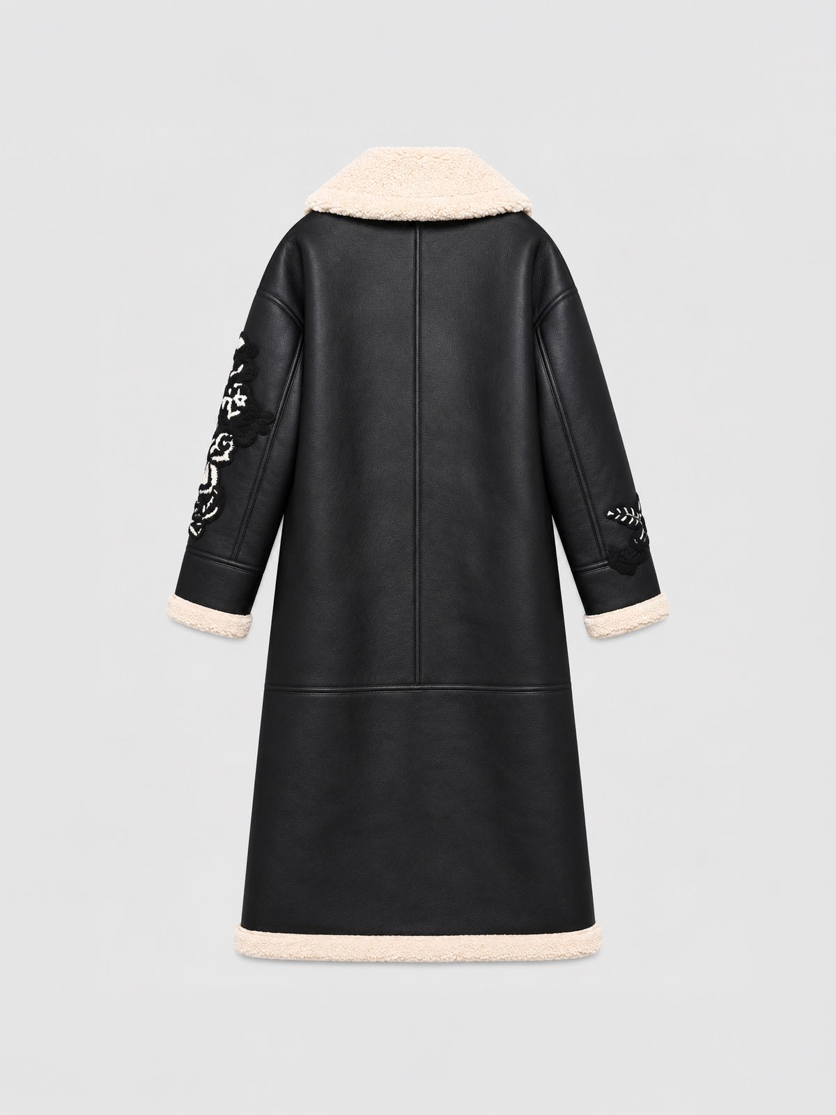 Abrigo de doble faz con efecto shearling ERMANNO Firenze en NERO para mujer