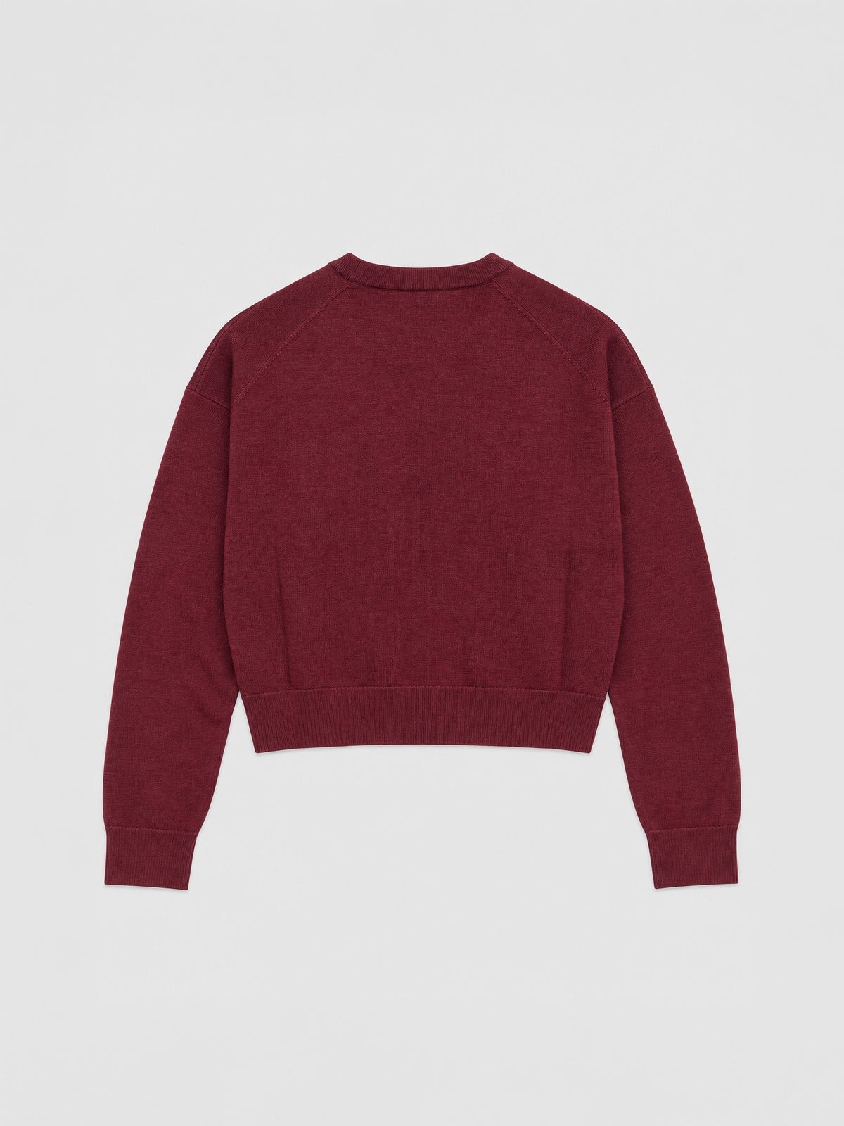 Jersey Mia Sweater de Anine Bing en Burgundy de lana merina con gráfico frontal