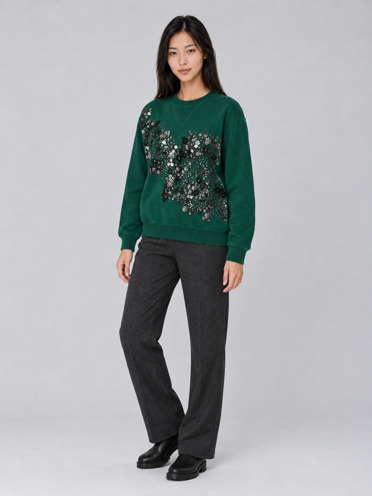Sudadera KRUIMEL verde de Essentiel Antwerp