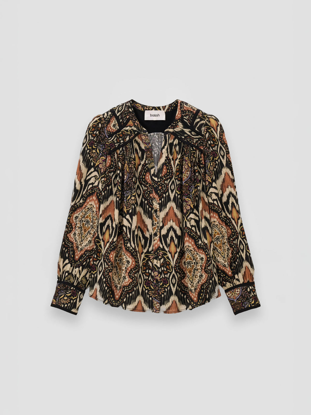 Camisa estampada Zolie de ba&sh en color Noir