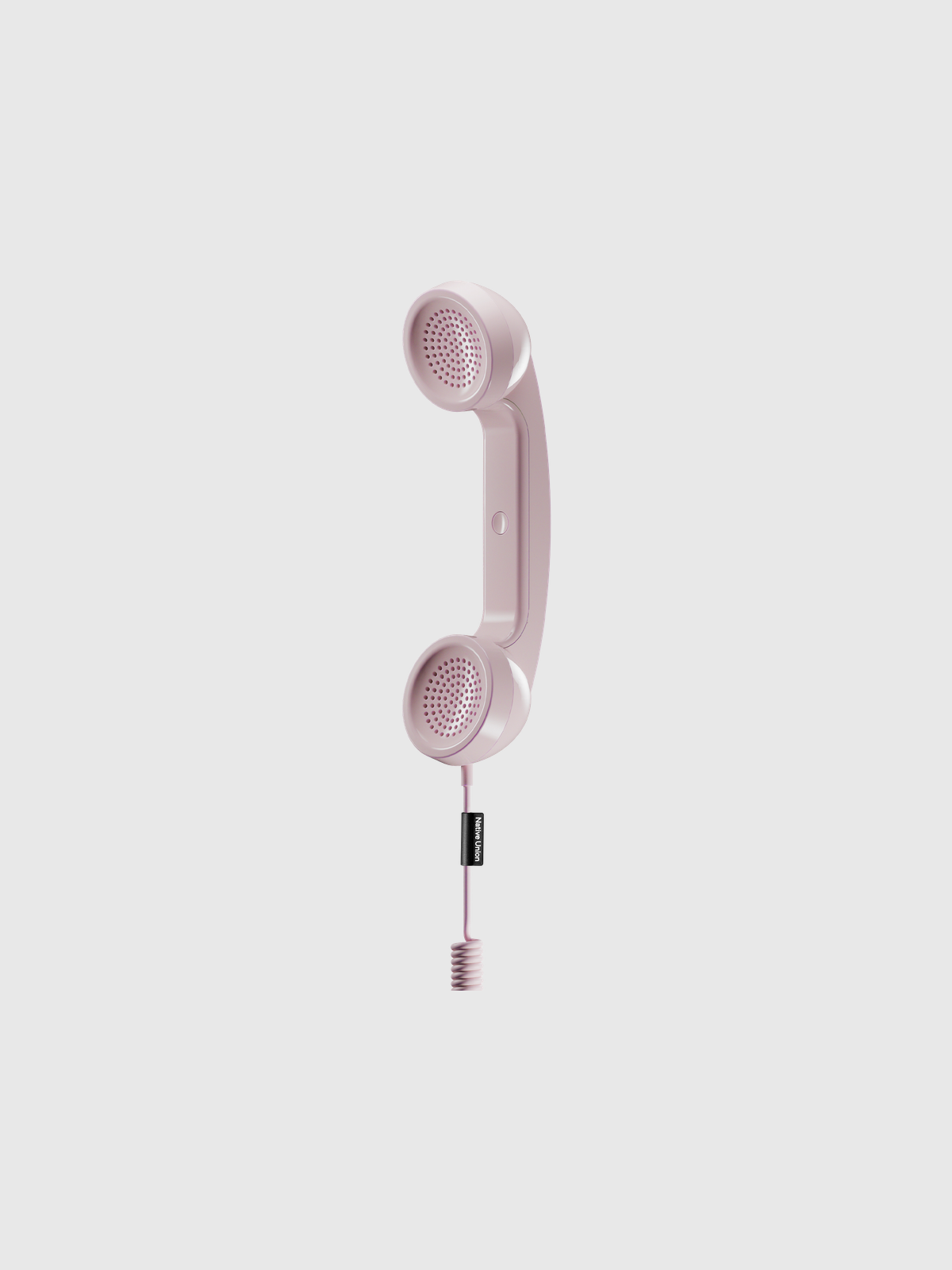 Native Union POP Phone Candy, teléfono de mano en rosa pastel, auricular USB-C con cable en espiral