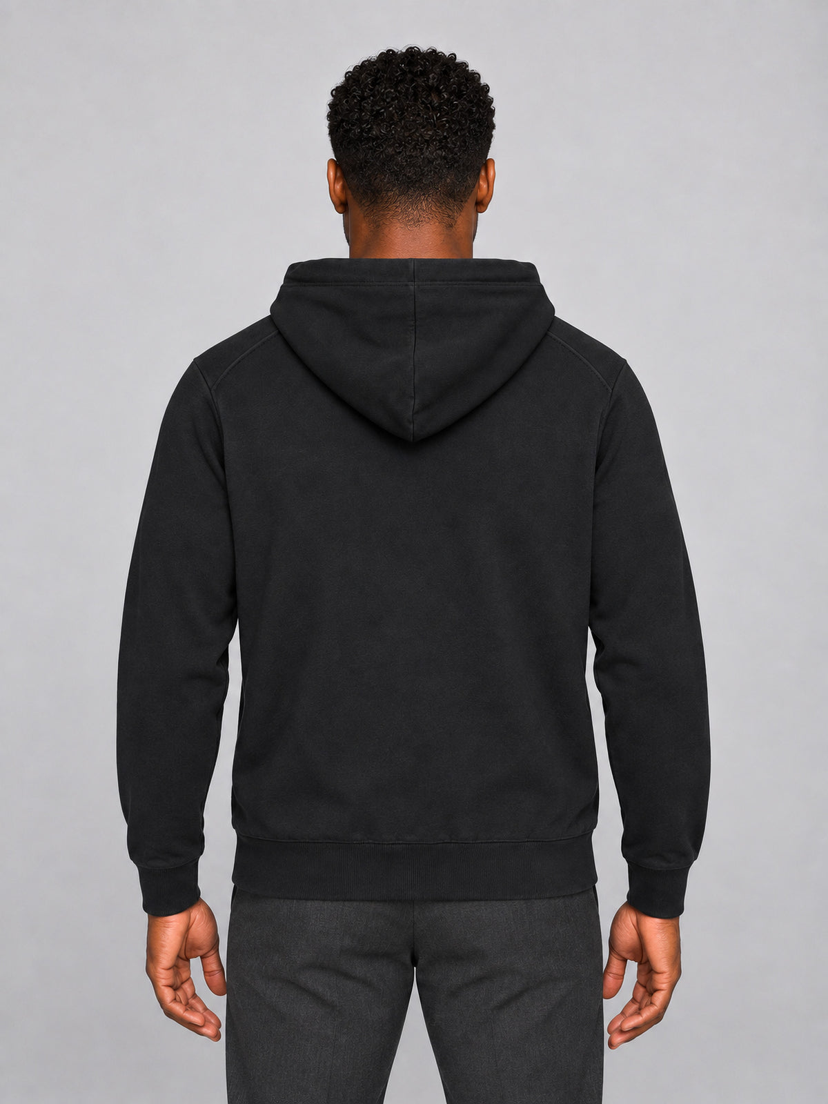Sudadera Tecnica MARFRANC en Nero con capucha y mezcla de Tencel, merino y seda