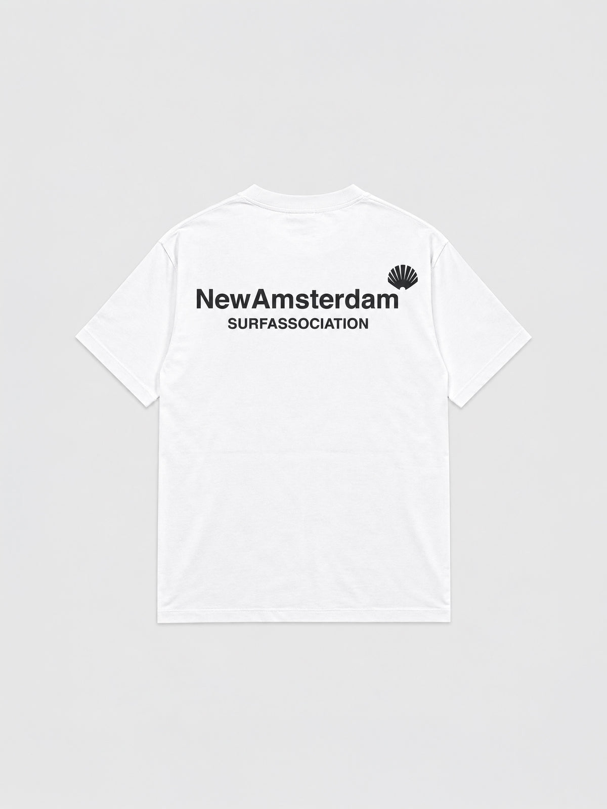 Camiseta Logo Tee de New Amsterdam Surf Association en White Black de algodón
