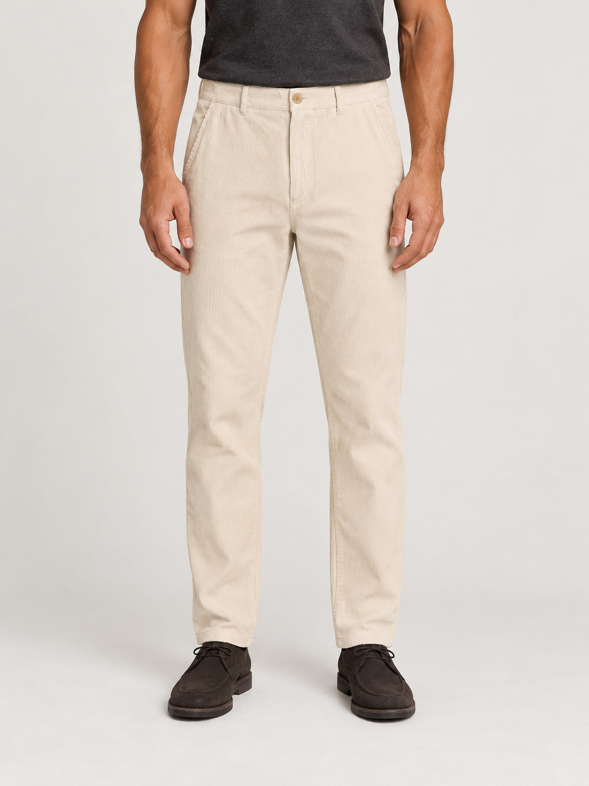Pantalón Corduroy Tapered Pants de Les Deux en Ivory