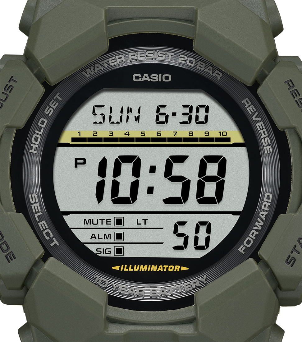 Reloj digital G-SHOCK Green de caja robusta y correa de resina