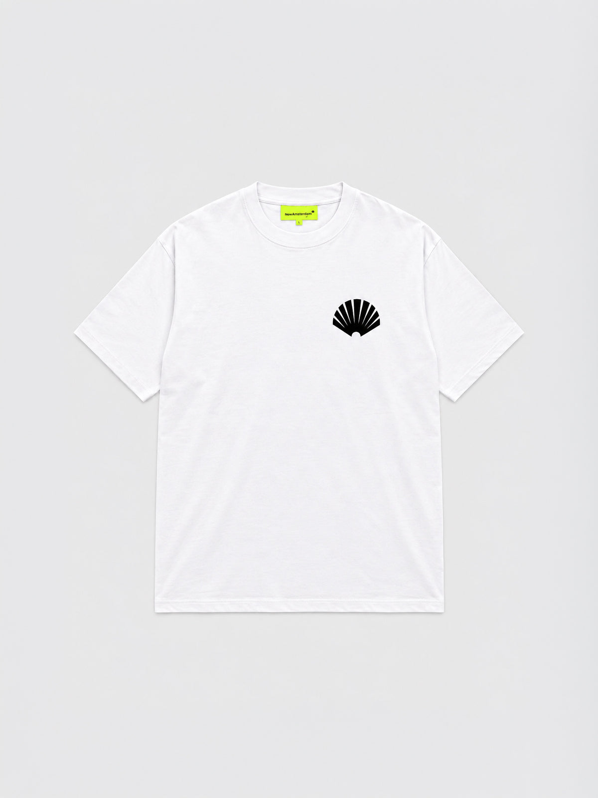 Camiseta Logo Tee de New Amsterdam Surf Association en White Black de algodón