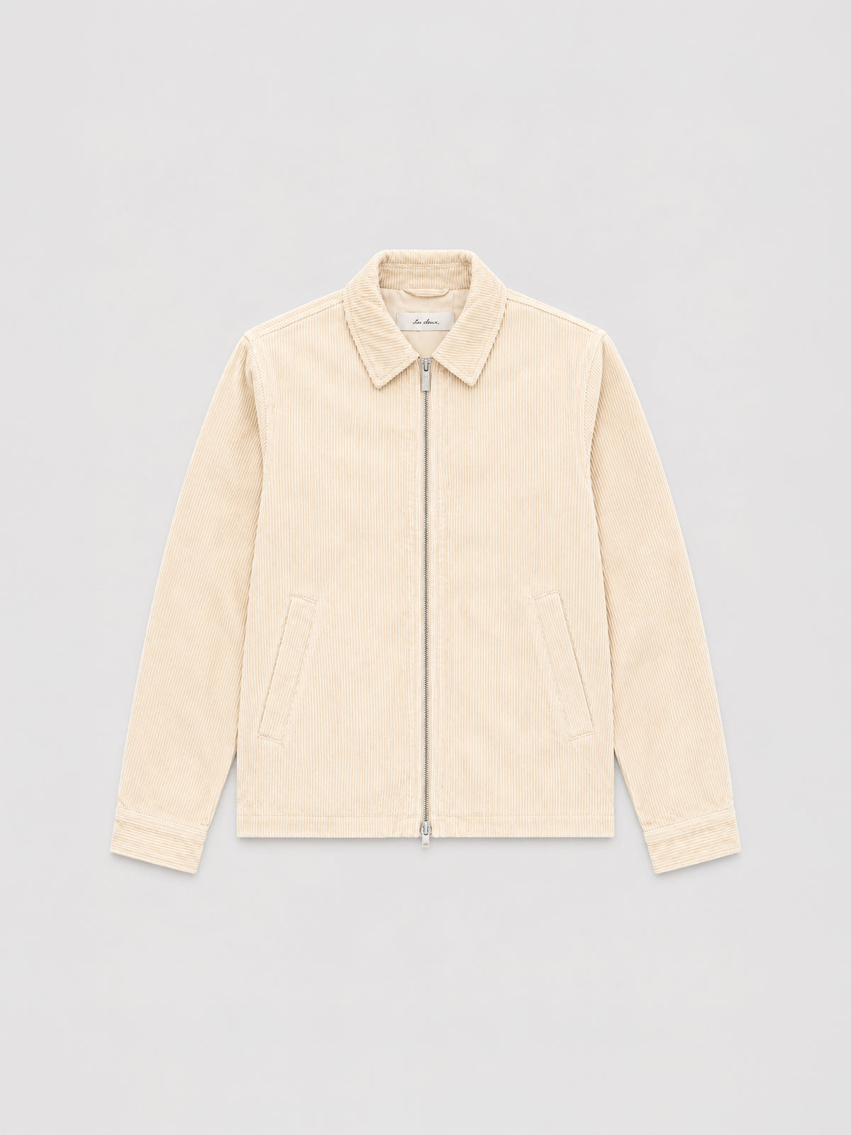 Chaqueta Corduroy Zipper Coach de Les Deux en Ivory