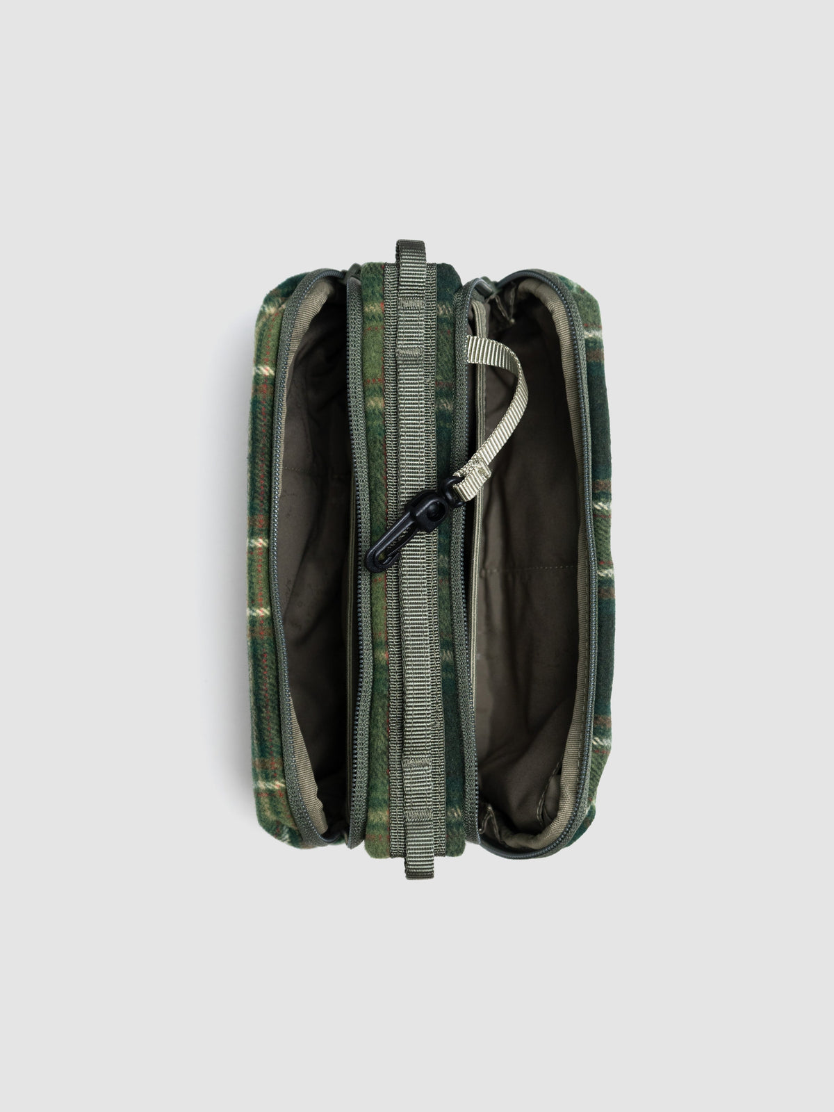 Bolso Topologie Bottle Sacoche Medium en Green Check / Check Wool
