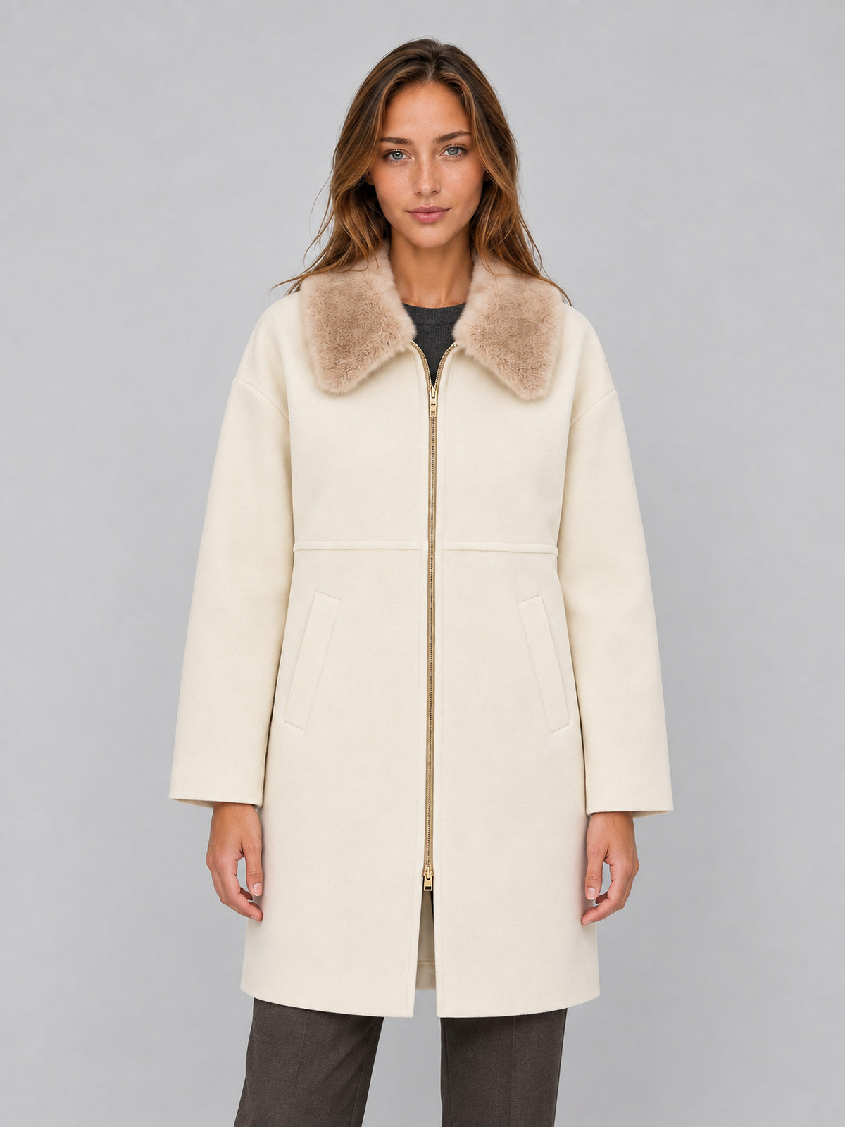 Abrigo de lana acolchado Herno en color WHITE para mujer