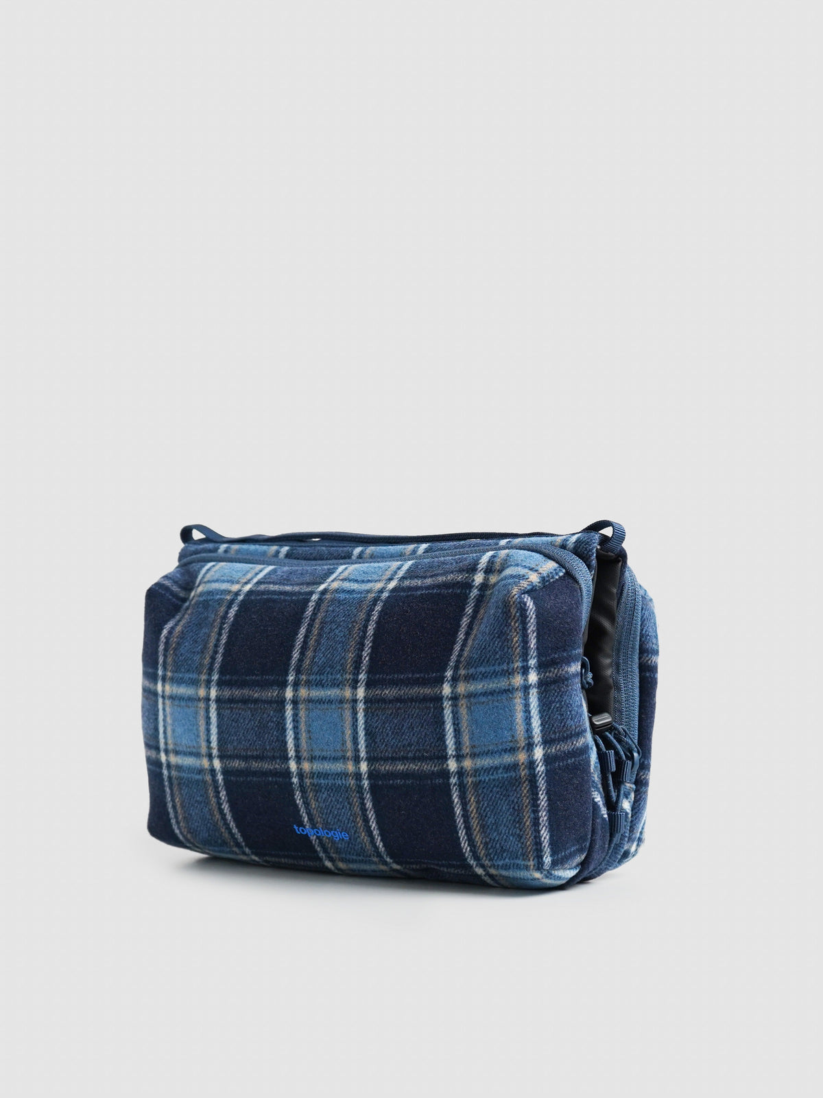 Bolso Topologie Bottle Sacoche Large en Blue Check / Check Wool