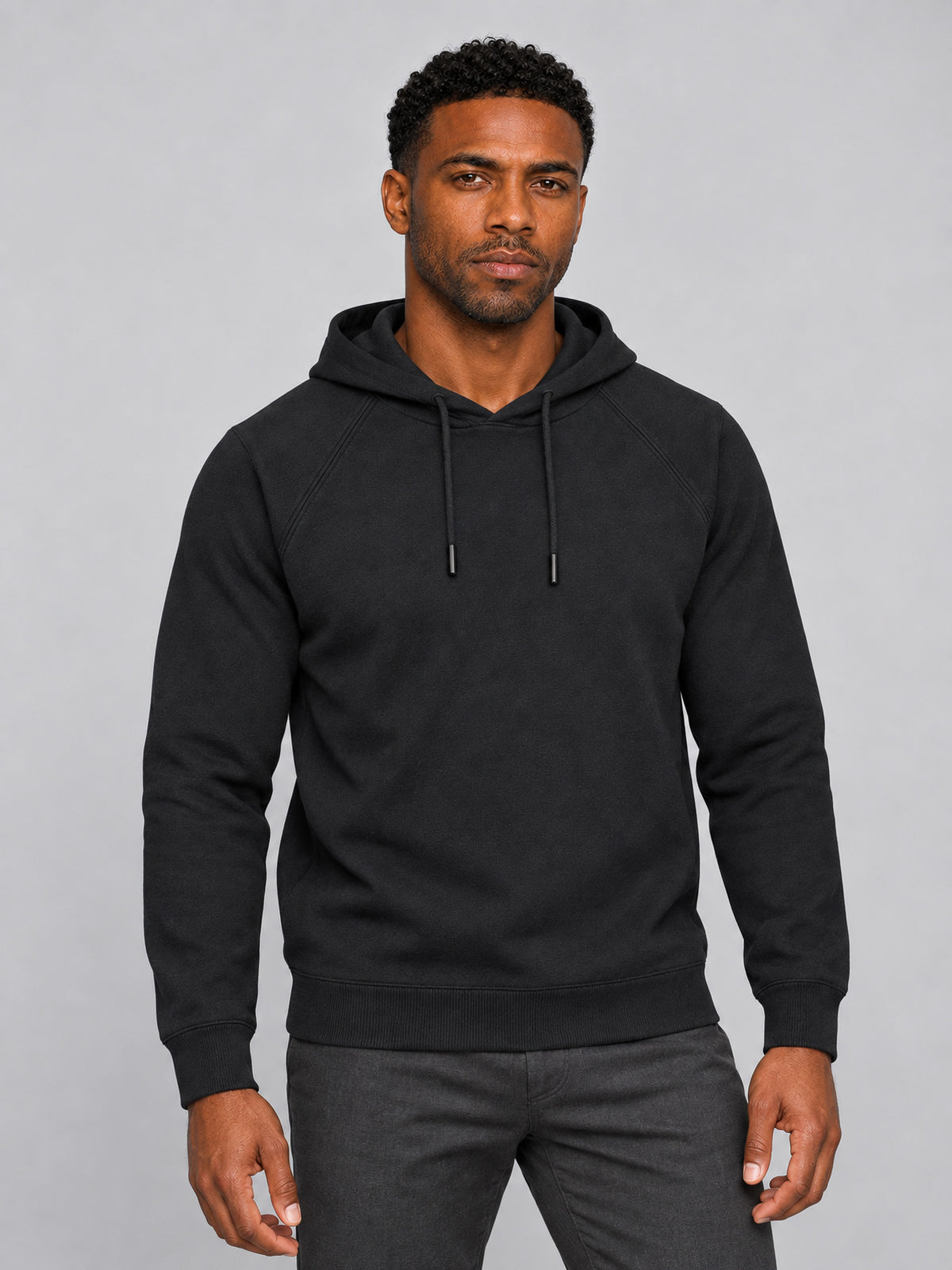 Sudadera Tecnica MARFRANC en Nero con capucha y mezcla de Tencel, merino y seda