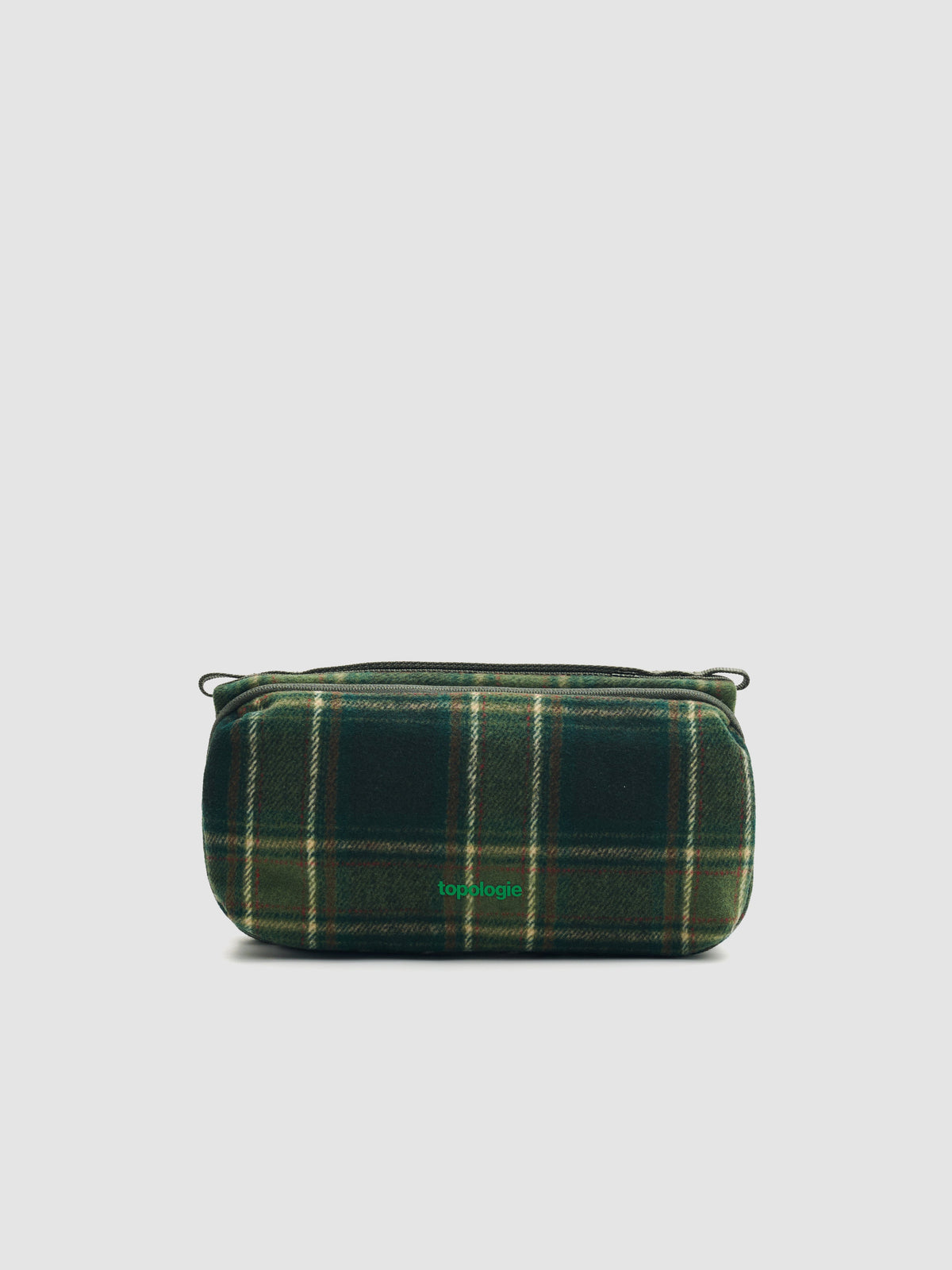 Bolso Topologie Bottle Sacoche Medium en Green Check / Check Wool