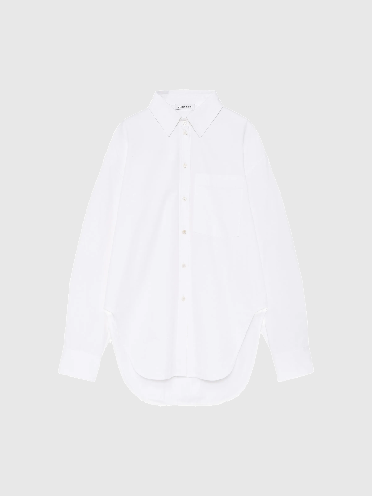 ANINE BING Scott Shirt, WHITE: vista de la prenda de mujer