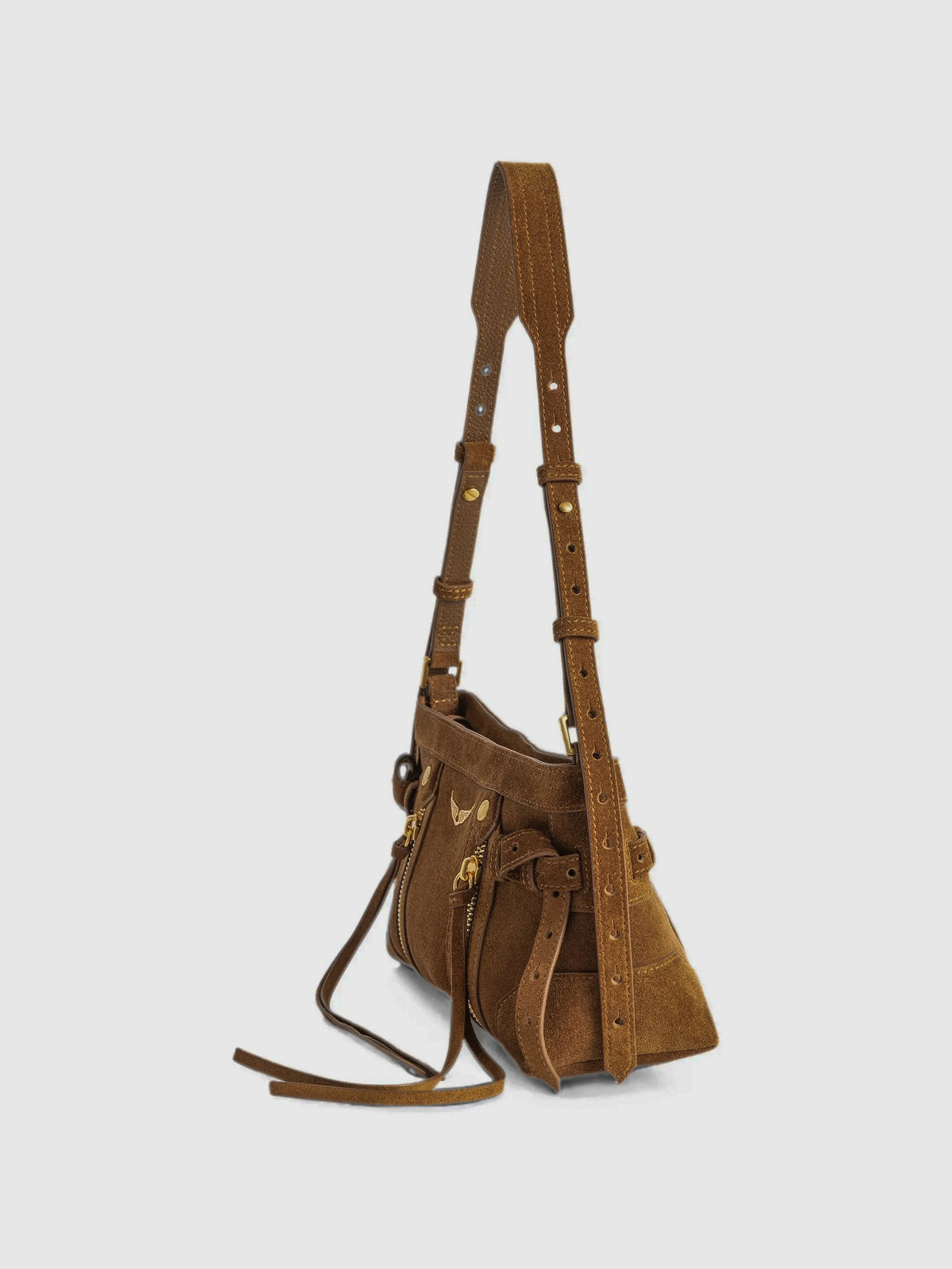 Bolso Madison Mini Suede Bag Cognac 201 de Zadig&Voltaire