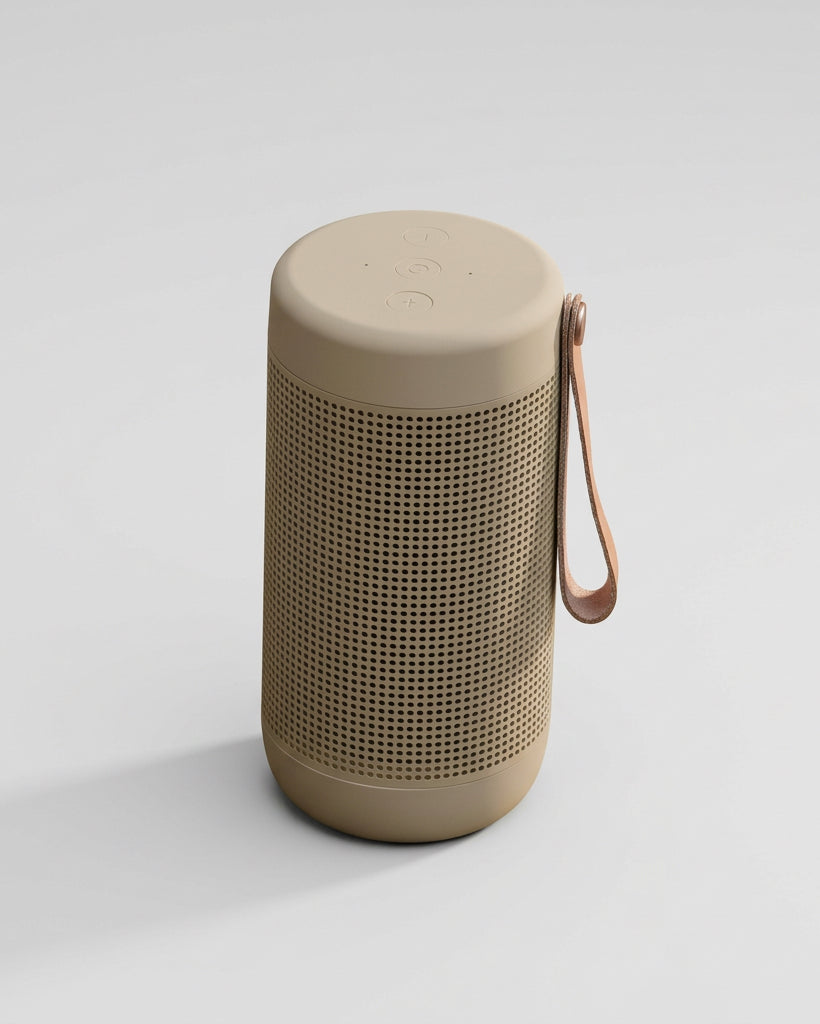Altavoz cilíndrico Kreafunk aCOUSTIC Ensemble Ivory Sand, vista de producto