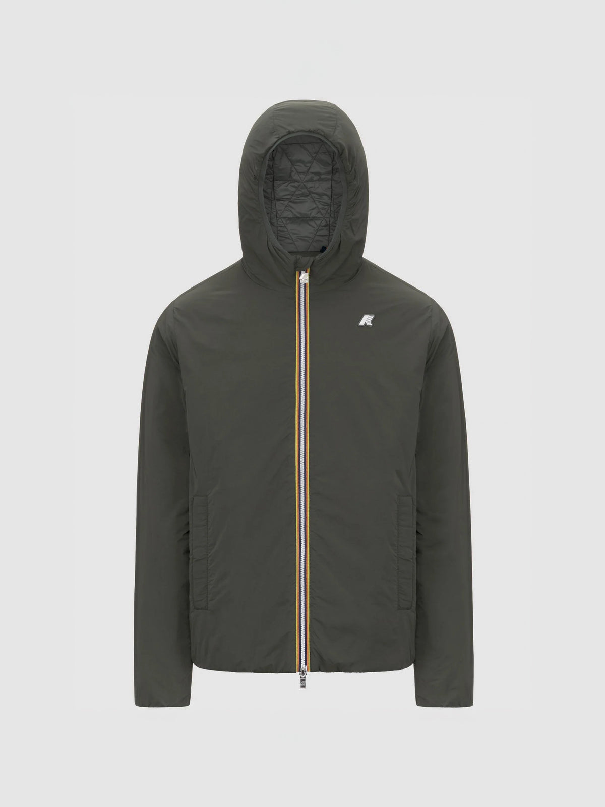 Chaqueta de hombre K-Way Jack Plain Warm en color Green Blackish