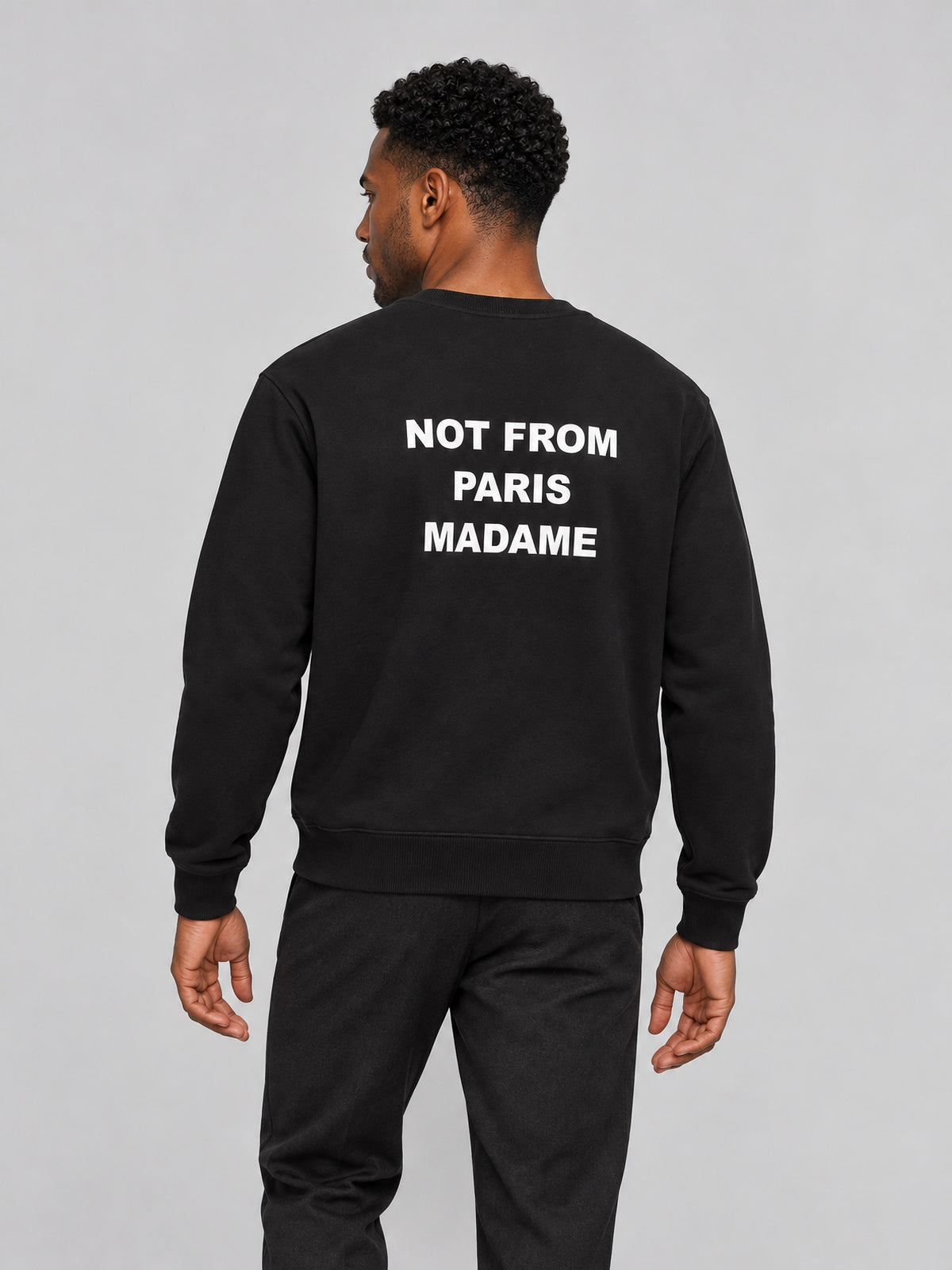 Sudadera Le Sweatshirt Slogan de Drôle de Monsieur en Black
