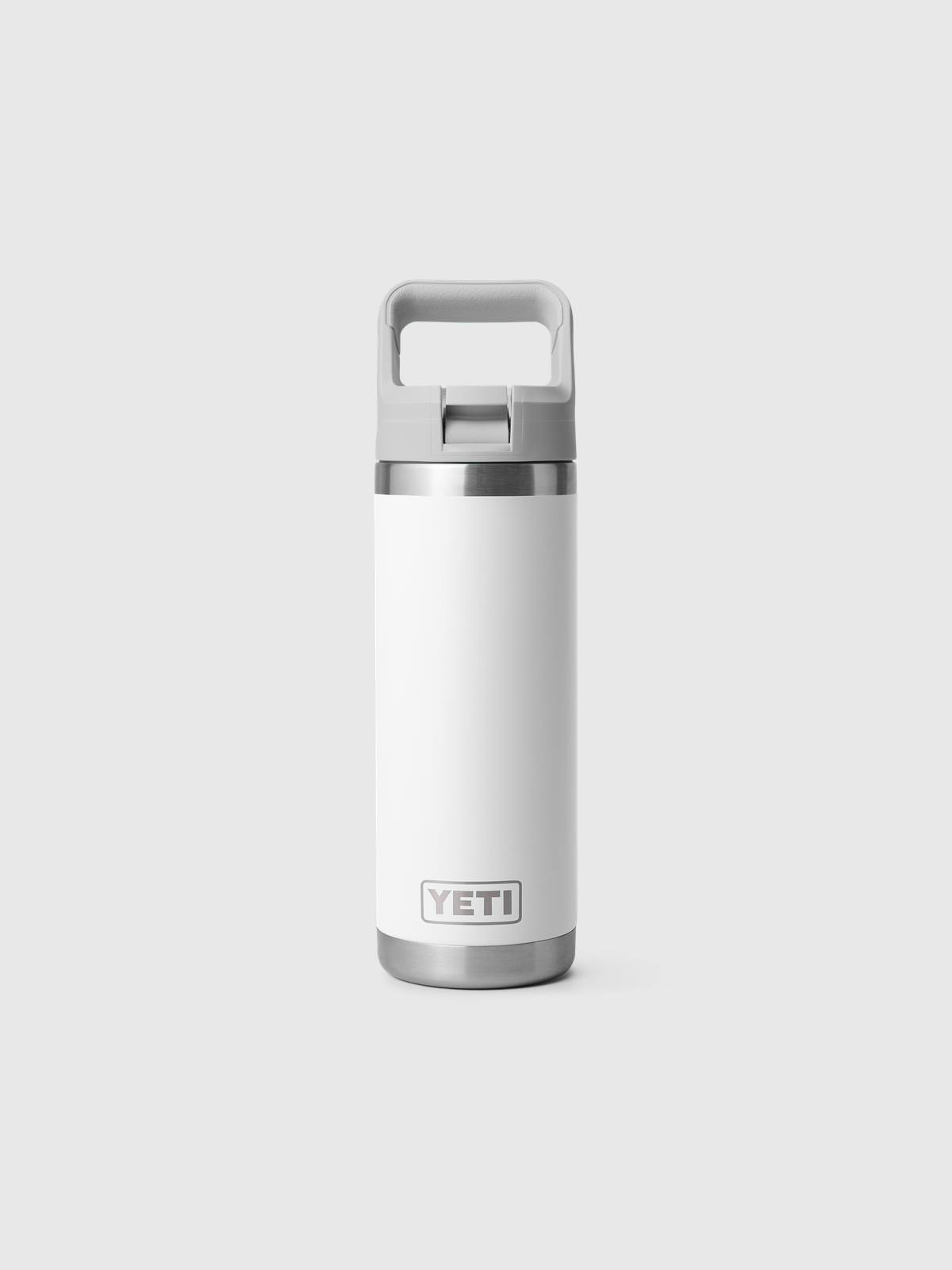 Botella térmica YETI Rambler 18 oz Bottle Straw Cap WHITE, con tapa de pajita plegable