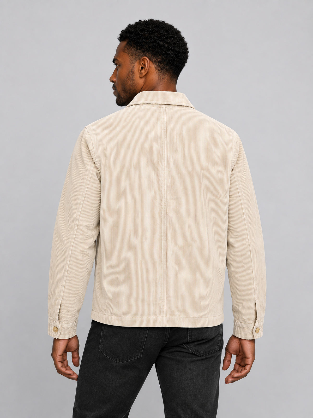 Chaqueta Corduroy Zipper Coach de Les Deux en Ivory