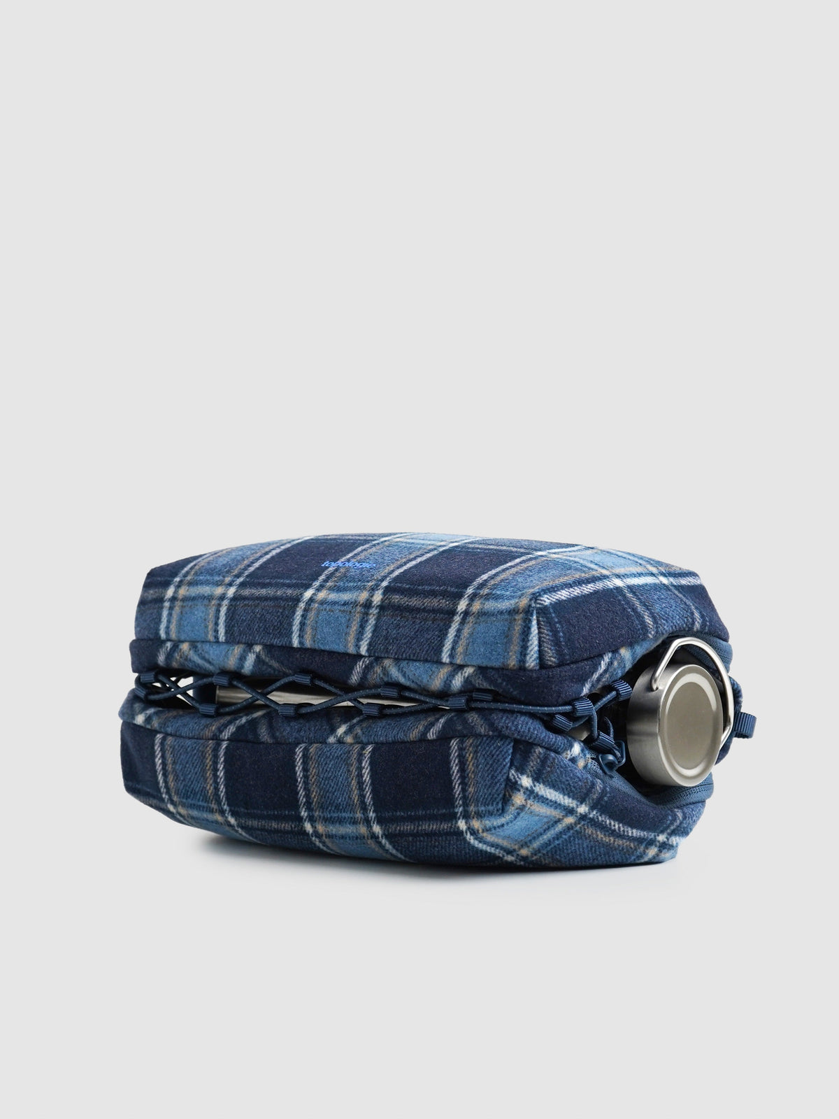 Bolso Topologie Bottle Sacoche Large en Blue Check / Check Wool