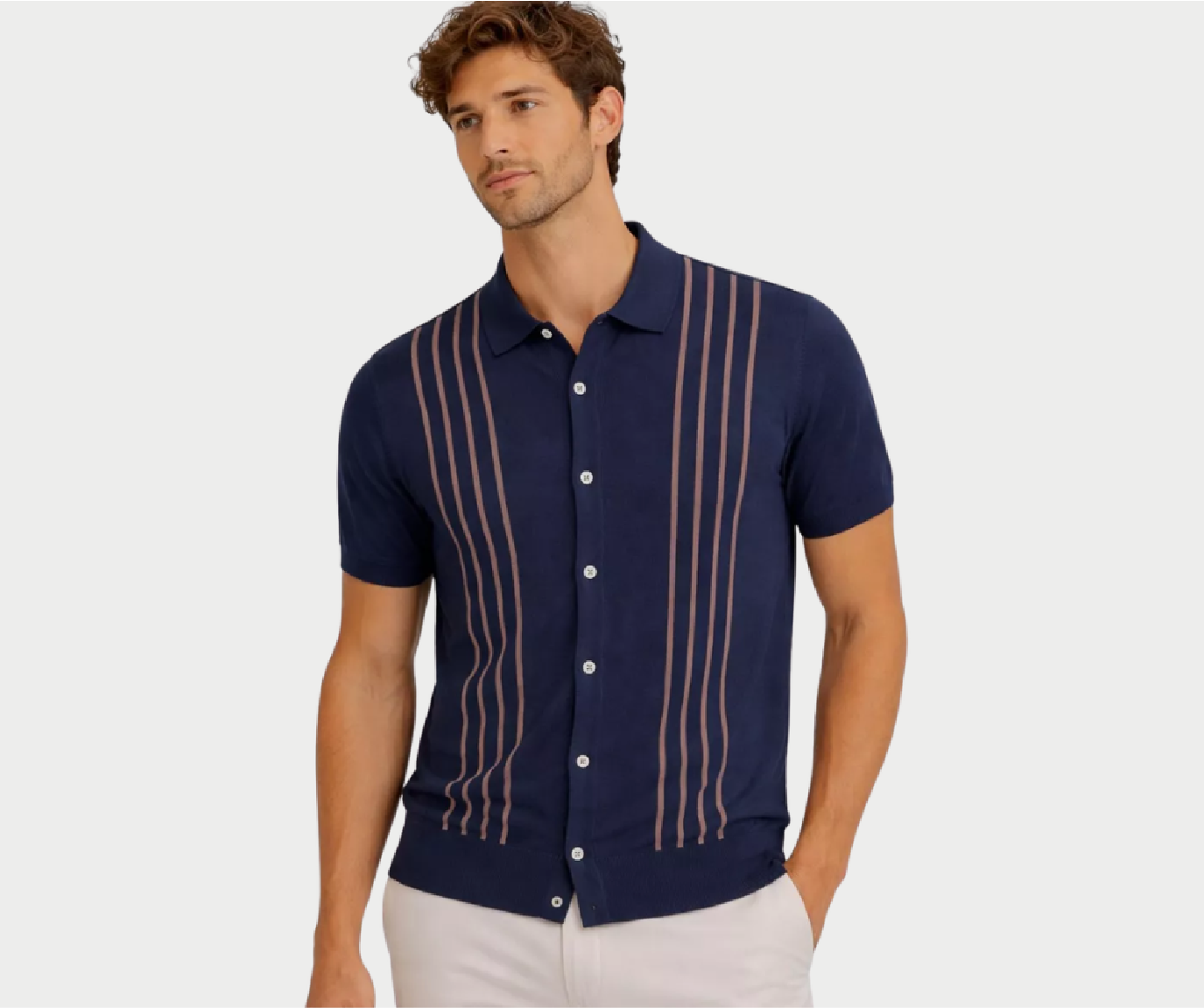 Camisa a rayas Gran Sasso x Marfranc de estilo clásico para hombre