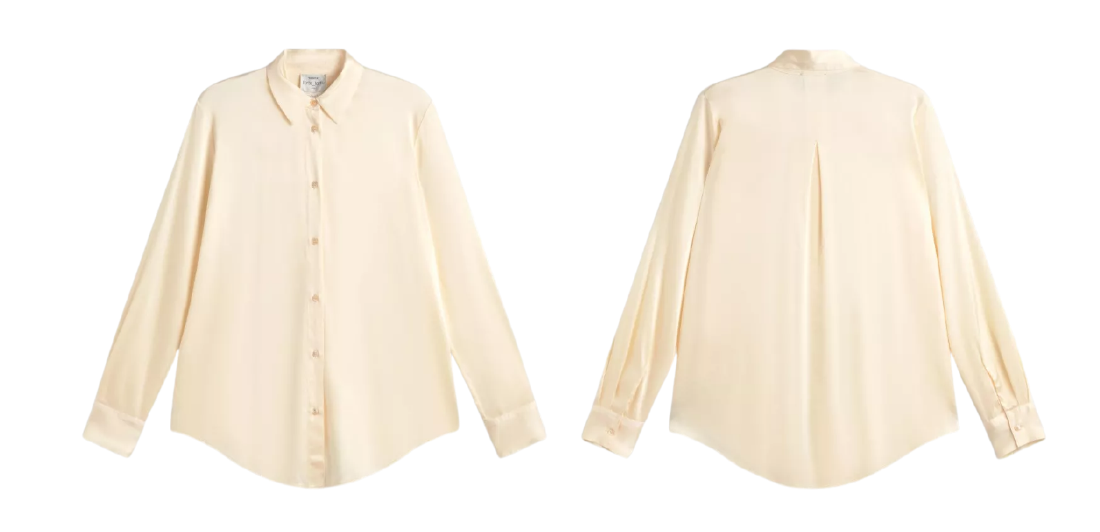 Camisa de seda en color beige de Forte Forte, elegante y sofisticada para mujer.