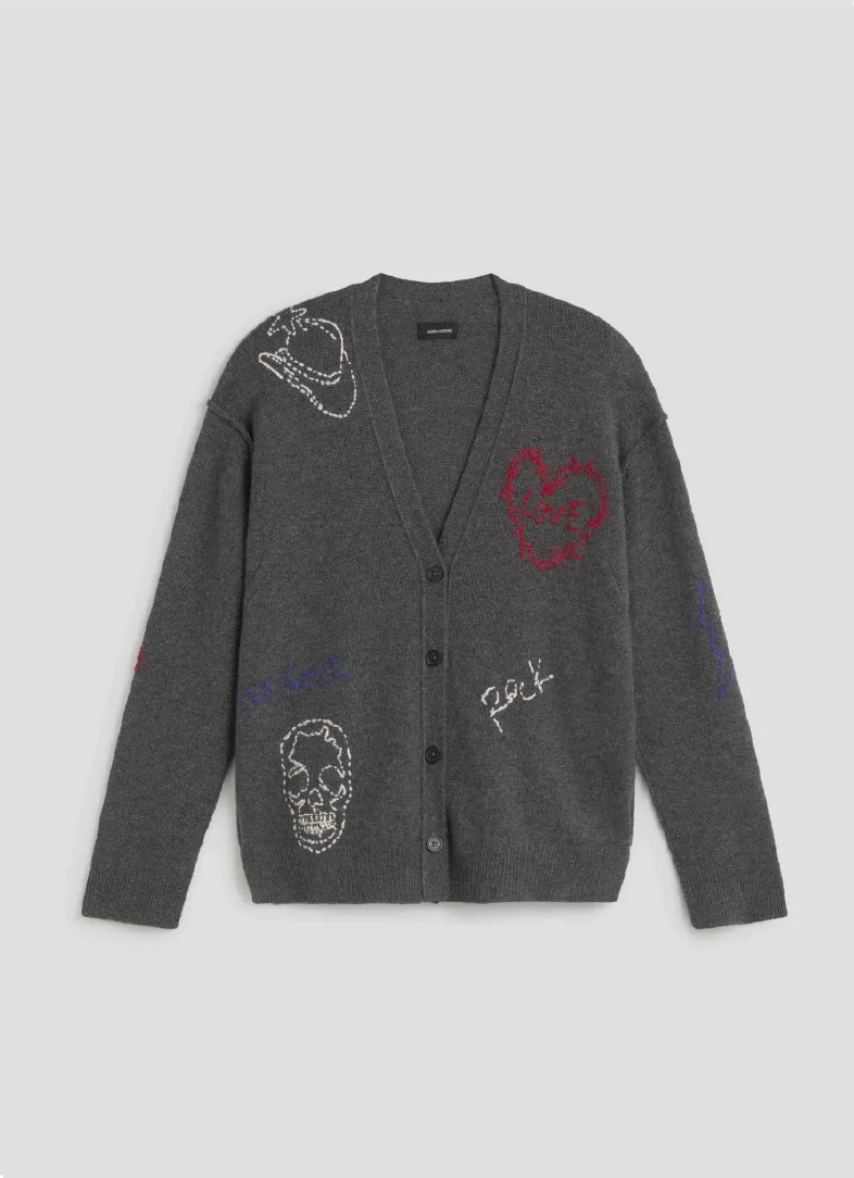 Cardigan Mirzak West Graph Zadig & Voltaire, con un toque distintivo, en MARFRANC